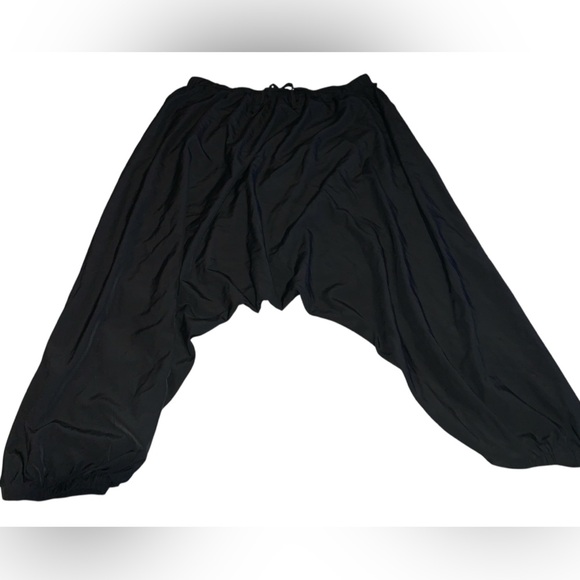 SHEIN Pants - 4X SHEIN Black Harem style drop crotch joggers elastic drawstring waist